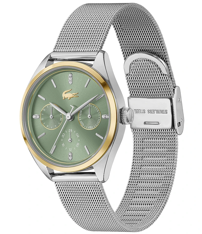 Lacoste Women's Atena Multifunction Stainless Steel Mesh Bracelet Watch