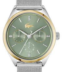 Lacoste Women's Atena Multifunction Stainless Steel Mesh Bracelet Watch