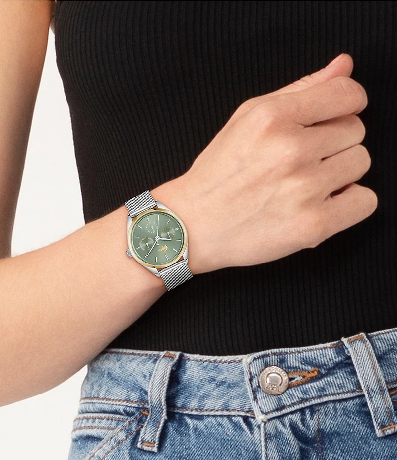 Lacoste Women's Atena Multifunction Stainless Steel Mesh Bracelet Watch