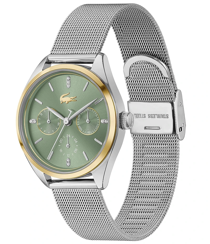 Lacoste Women's Atena Multifunction Stainless Steel Mesh Bracelet Watch