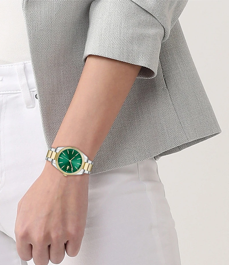 Lacoste Women's Capucine Quartz Analog Two Tone Stainless Steel Bracelet Watch