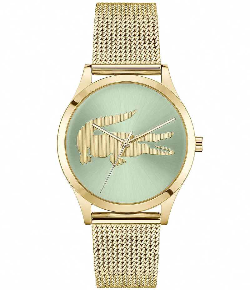 Lacoste Women's Crocodelle Analog Gold Tone Stainless Steel Bracelet Watch