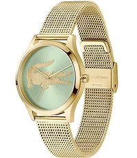 Lacoste Women's Crocodelle Analog Gold Tone Stainless Steel Bracelet Watch