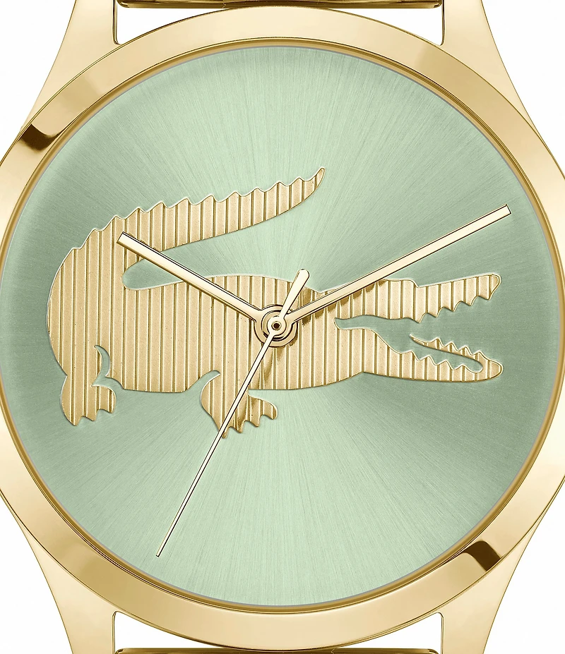 Lacoste Women's Crocodelle Analog Gold Tone Stainless Steel Bracelet Watch