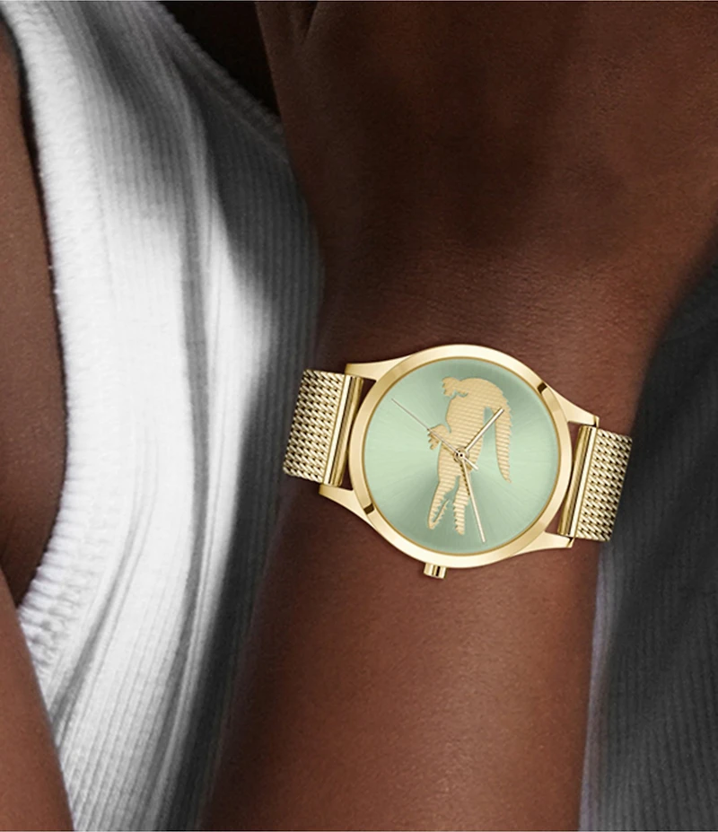 Lacoste Women's Crocodelle Analog Gold Tone Stainless Steel Bracelet Watch
