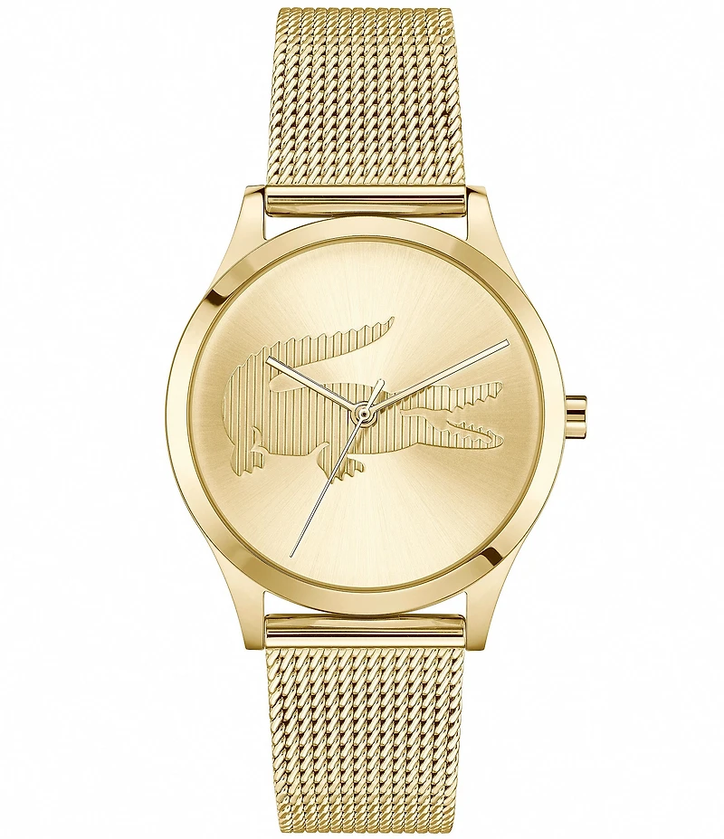 Lacoste Women's Crocodelle Analog Gold Tone Stainless Steel Bracelet Watch