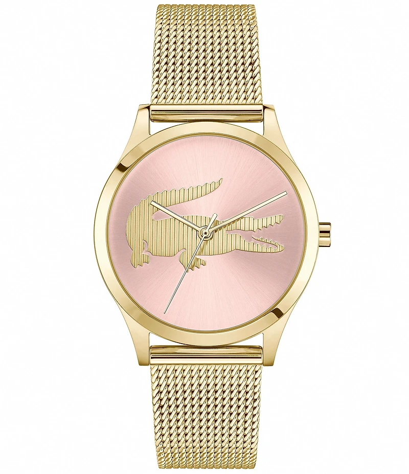 Lacoste Women's Crocodelle Analog Gold Tone Stainless Steel Bracelet Watch
