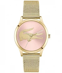 Lacoste Women's Crocodelle Analog Gold Tone Stainless Steel Bracelet Watch