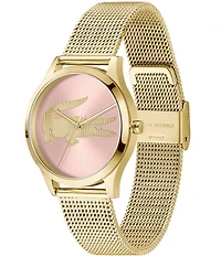 Lacoste Women's Crocodelle Analog Gold Tone Stainless Steel Bracelet Watch