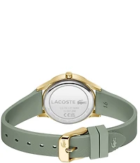 Lacoste Women's Crocodelle Quartz Three Hand Silicone Strap Watch