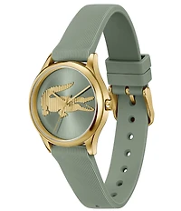 Lacoste Women's Crocodelle Quartz Three Hand Silicone Strap Watch