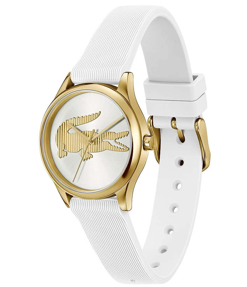 Lacoste Women's Crocodelle Quartz Three Hand Silicone Strap Watch