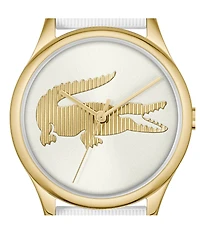 Lacoste Women's Crocodelle Quartz Three Hand Silicone Strap Watch