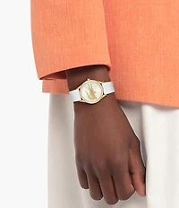 Lacoste Women's Crocodelle Quartz Three Hand Silicone Strap Watch