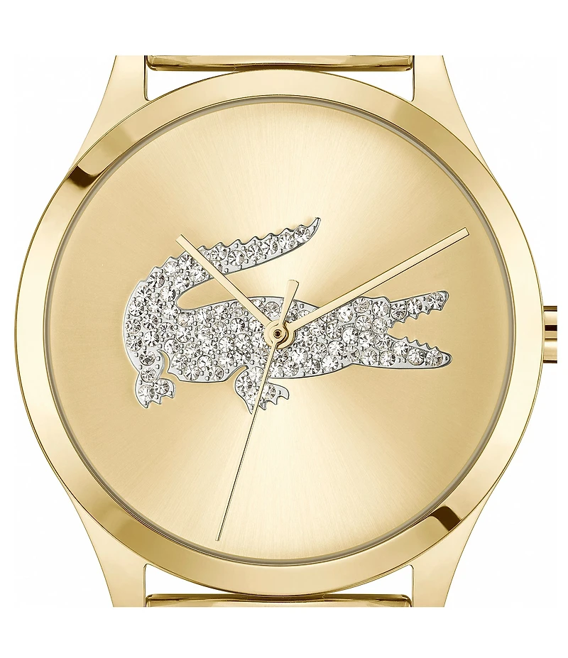 Lacoste Women's Crocodelle Quartz Three Hand Stainless Steel Mesh Bracelet Watch