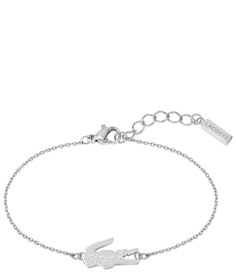 Lacoste Women's Crocodile Collection Stainless Steel Line Bracelet