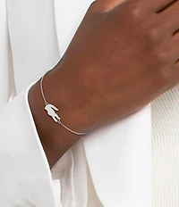 Lacoste Women's Crocodile Collection Stainless Steel Line Bracelet