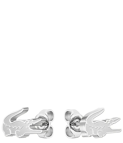 Lacoste Women's Crocodile Collection Stainless Steel Stud Earrings