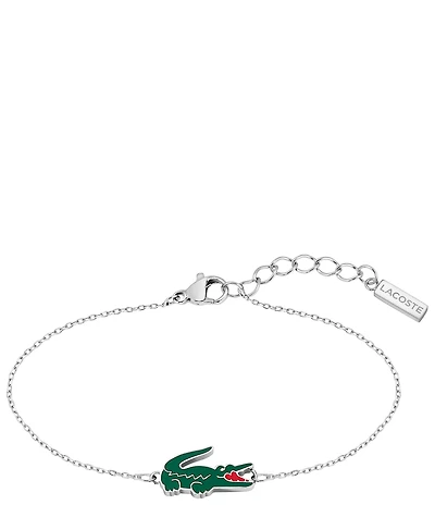 Lacoste Women's Crocodile Stainless Steel Line Bracelet