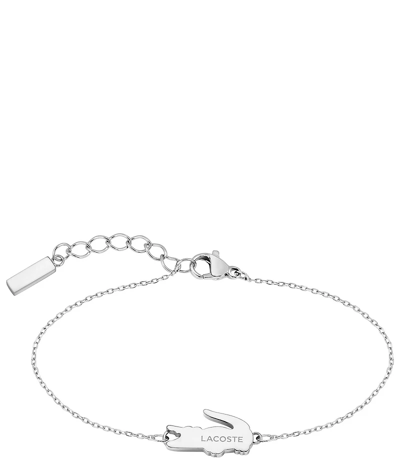 Lacoste Women's Crocodile Stainless Steel Line Bracelet