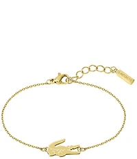 Lacoste Women's Crocodile Yellow Gold IP Line Bracelet