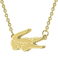 Lacoste Women's Crocodile Yellow Gold IP Line Bracelet