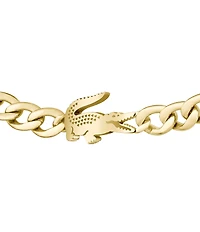 Lacoste Women's Crocodile Yellow IP Gold Line Bracelet