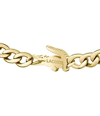 Lacoste Women's Crocodile Yellow IP Gold Line Bracelet