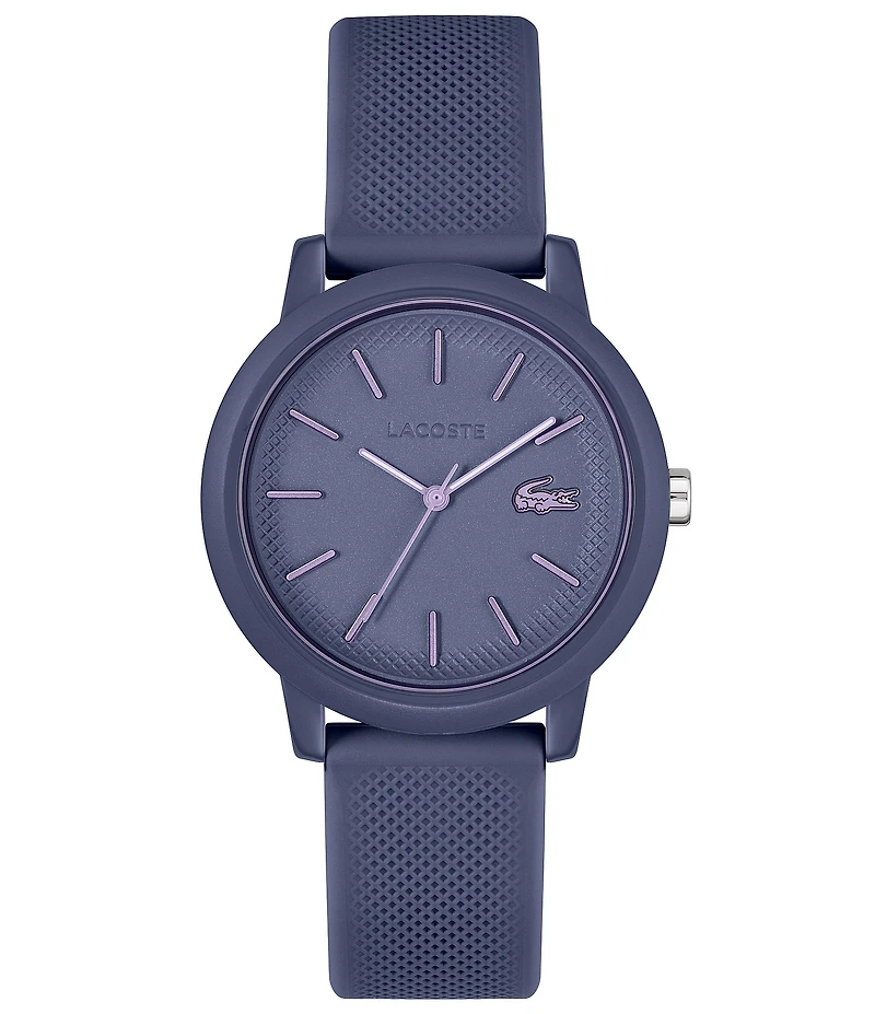 Lacoste Women's L 12.12 Quartz Three Hand Silicone Strap Watch
