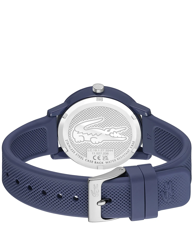 Lacoste Women's L 12.12 Quartz Three Hand Silicone Strap Watch