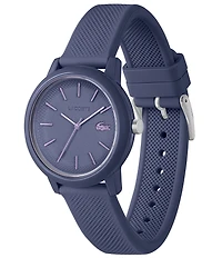 Lacoste Women's L 12.12 Quartz Three Hand Silicone Strap Watch