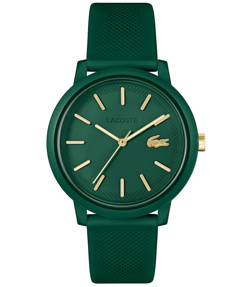 Lacoste Women's L 12.12 Quartz Three Hand Silicone Strap Watch