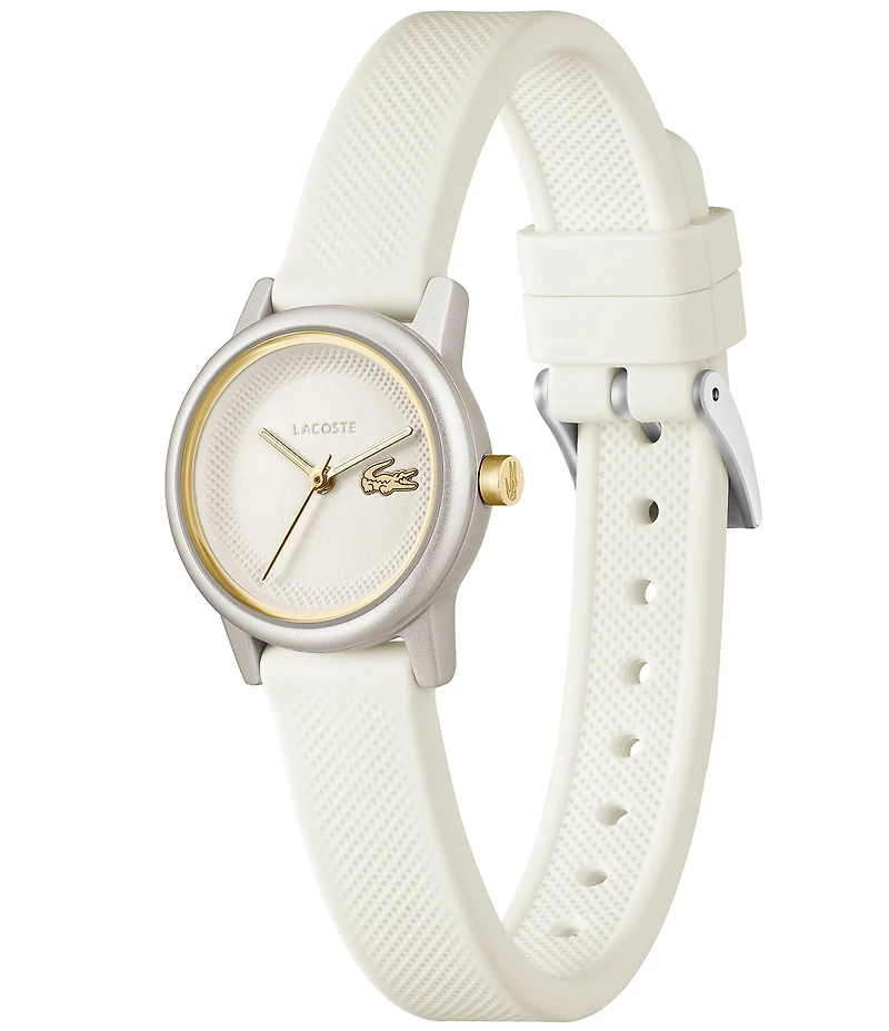 Lacoste Women's L.12.12 Three Hand Silicone Strap Watch
