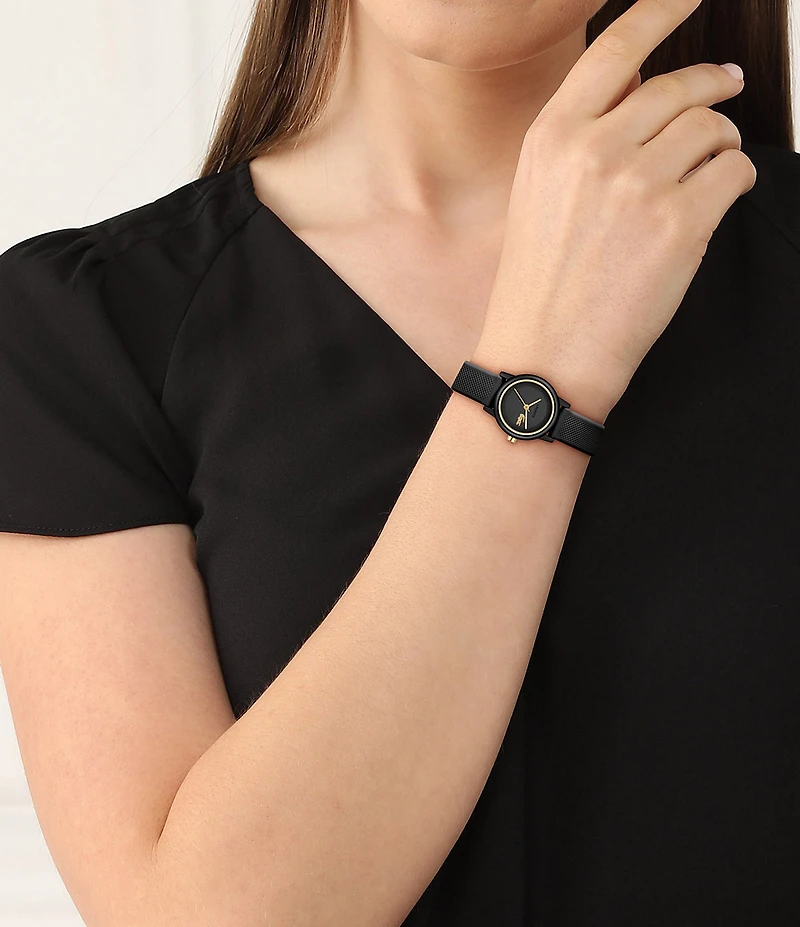 Lacoste Women's L.12.12 Three Hand Silicone Strap Watch