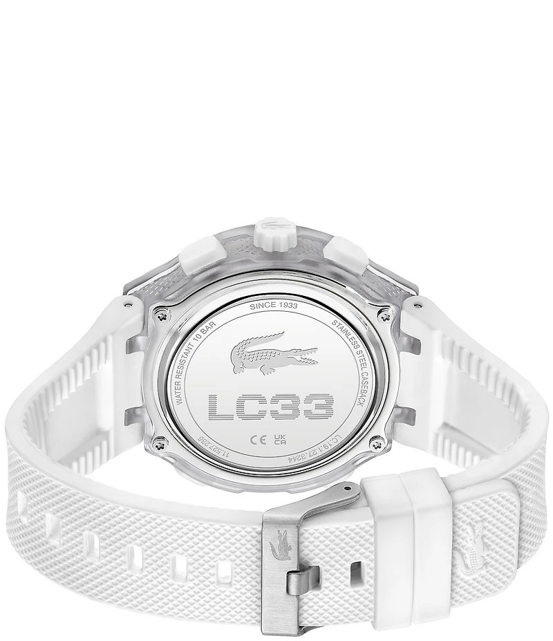 Lacoste Women's LC33 Ana-Digi Transparent Silicone Strap Watch