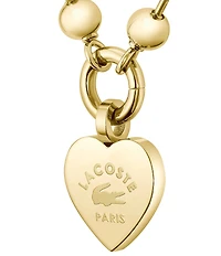 Lacoste Women's Love Gold Tone Stainless Steel Short Pendant Necklace