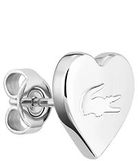 Lacoste Women's Love My Crocodile Heart Stainless Steel Stud Earrings