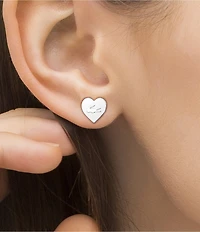 Lacoste Women's Love My Crocodile Heart Stainless Steel Stud Earrings