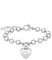 Lacoste Women's Love Stainless Steel Bead Line Bracelet