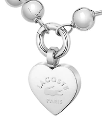 Lacoste Women's Love Stainless Steel Bead Line Bracelet