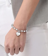 Lacoste Women's Love Stainless Steel Bead Line Bracelet