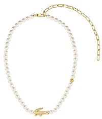 Lacoste Women's Matchpoint Pearl Collar Necklace