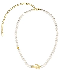 Lacoste Women's Matchpoint Pearl Collar Necklace