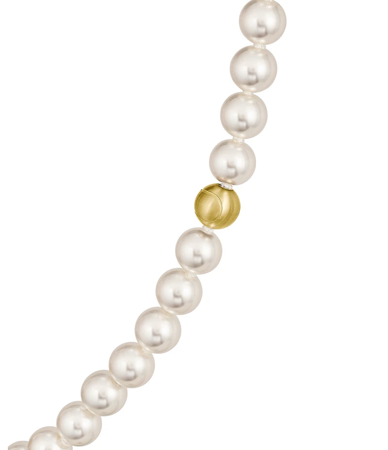 Lacoste Women's Matchpoint Pearl Collar Necklace