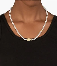 Lacoste Women's Matchpoint Pearl Collar Necklace