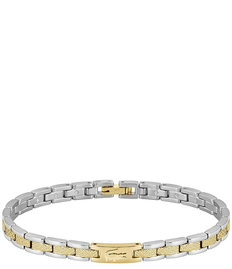 Lacoste Women's Metropole Two Tone Stainless Steel Link Line Bracelet