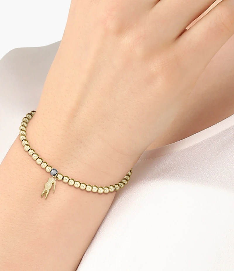 Lacoste Women's Orbe IP Gold Stretch Bracelet