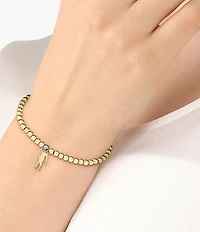 Lacoste Women's Orbe IP Gold Stretch Bracelet