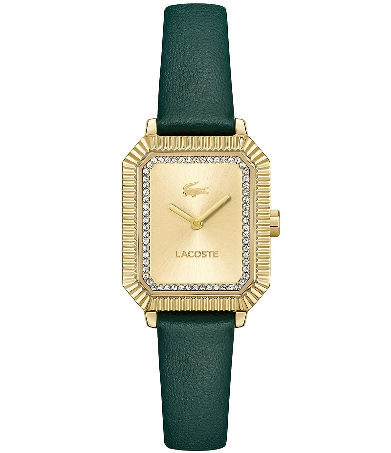 Lacoste Women's Parisienne Analog Green Leather Strap Watch