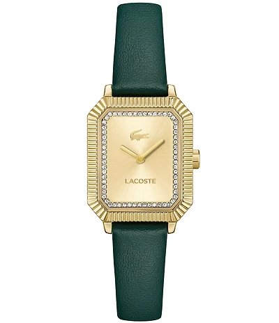 Lacoste Women's Parisienne Analog Green Leather Strap Watch